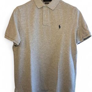 Ralph Lauren Men's Heather Grey Polo with Navy Pony